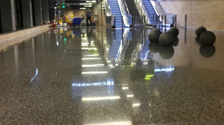 T-RX Shine on a Terrazzo Floor
