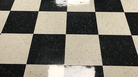 Citrus Scrub ‘N Shine on a checker floor