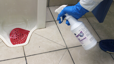 Deodorizer spraying urinal