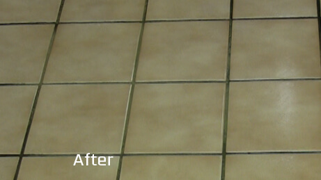 Tiled Restroom After Using Grout Avenger